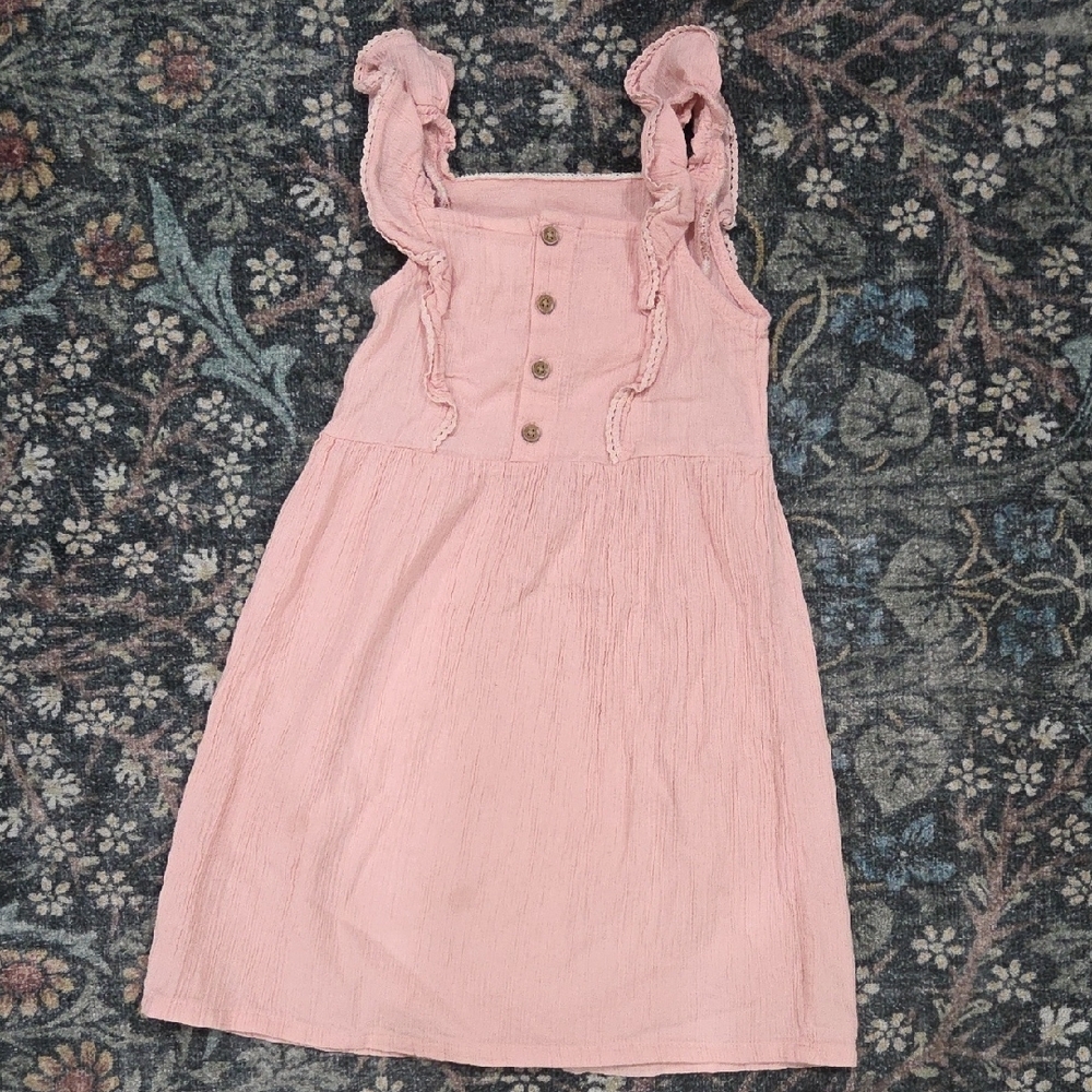 Pink Floral Kids Dress - Picture 5 of 6